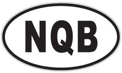 NQB - 3 Letter Initials Oval Sticker