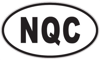 NQC - 3 Letter Initials Oval Sticker