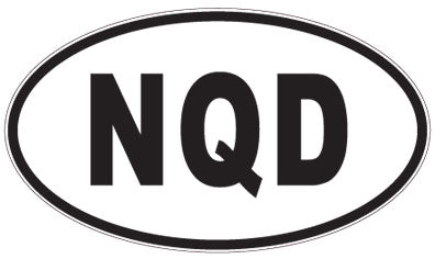 NQD - 3 Letter Initials Oval Sticker