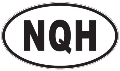 NQH - 3 Letter Initials Oval Sticker
