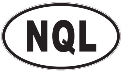 NQL - 3 Letter Initials Oval Sticker