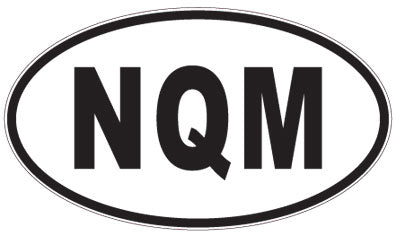 NQM - 3 Letter Initials Oval Sticker