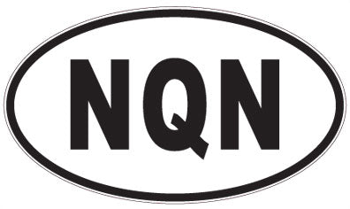 NQN - 3 Letter Initials Oval Sticker