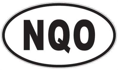 NQO - 3 Letter Initials Oval Sticker