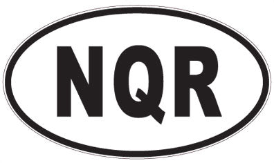 NQR - 3 Letter Initials Oval Sticker
