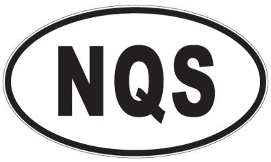 NQS - 3 Letter Initials Oval Sticker