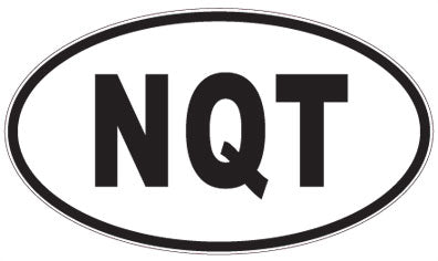 NQT - 3 Letter Initials Oval Sticker