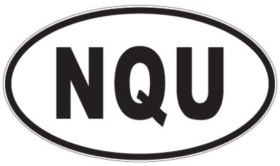 NQU - 3 Letter Initials Oval Sticker