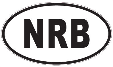 NRB - 3 Letter Initials Oval Sticker