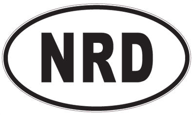 NRD - 3 Letter Initials Oval Sticker