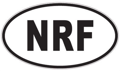 NRF - 3 Letter Initials Oval Sticker
