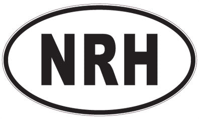 NRH - 3 Letter Initials Oval Sticker