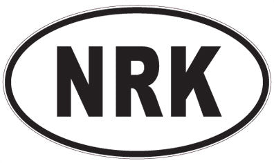 NRK - 3 Letter Initials Oval Sticker