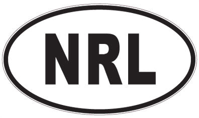NRL - 3 Letter Initials Oval Sticker