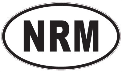 NRM - 3 Letter Initials Oval Sticker