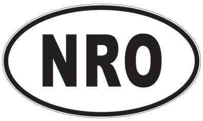 NRO - 3 Letter Initials Oval Sticker