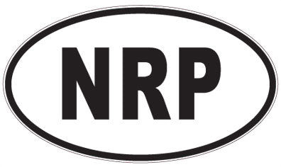 NRP - 3 Letter Initials Oval Sticker