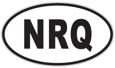 NRQ - 3 Letter Initials Oval Sticker