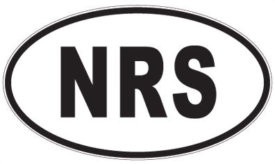NRS - 3 Letter Initials Oval Sticker