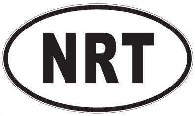 NRT - 3 Letter Initials Oval Sticker