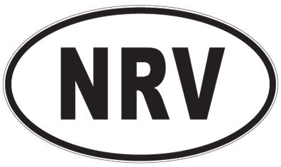 NRV - 3 Letter Initials Oval Sticker