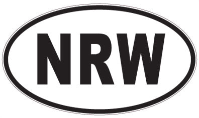 NRW - 3 Letter Initials Oval Sticker