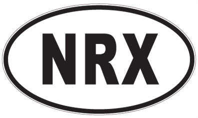 NRX - 3 Letter Initials Oval Sticker