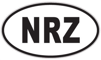NRZ - 3 Letter Initials Oval Sticker