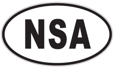 NSA - 3 Letter Initials Oval Sticker