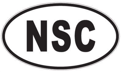 NSC - 3 Letter Initials Oval Sticker
