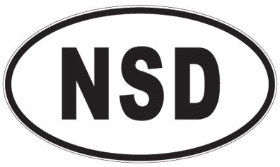 NSD - 3 Letter Initials Oval Sticker