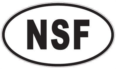 NSF - 3 Letter Initials Oval Sticker