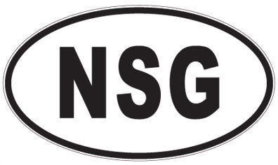 NSG - 3 Letter Initials Oval Sticker