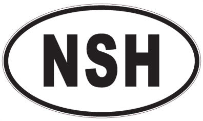NSH - 3 Letter Initials Oval Sticker