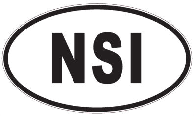 NSI - 3 Letter Initials Oval Sticker