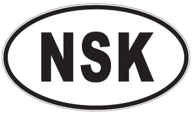 NSK - 3 Letter Initials Oval Sticker