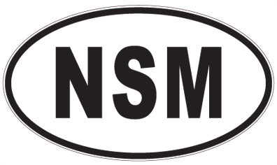 NSM - 3 Letter Initials Oval Sticker