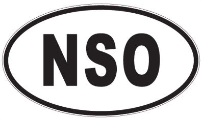 NSO - 3 Letter Initials Oval Sticker