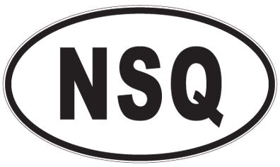 NSQ - 3 Letter Initials Oval Sticker