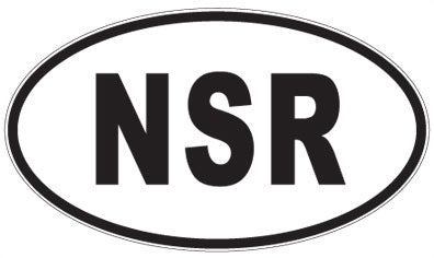 NSR - 3 Letter Initials Oval Sticker