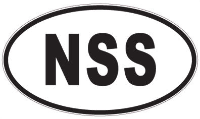 NSS - 3 Letter Initials Oval Sticker