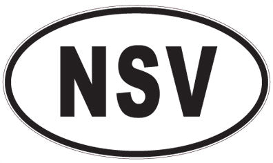 NSV - 3 Letter Initials Oval Sticker