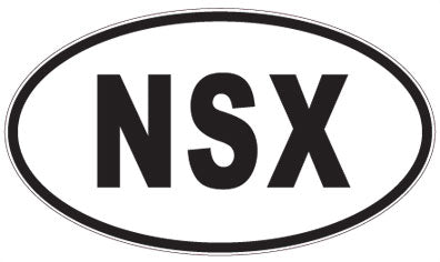 NSX - 3 Letter Initials Oval Sticker