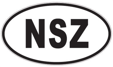 NSZ - 3 Letter Initials Oval Sticker