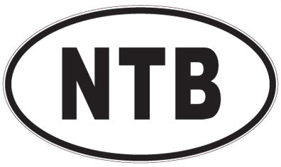 NTB - 3 Letter Initials Oval Sticker