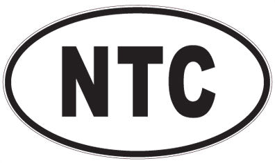 NTC - 3 Letter Initials Oval Sticker