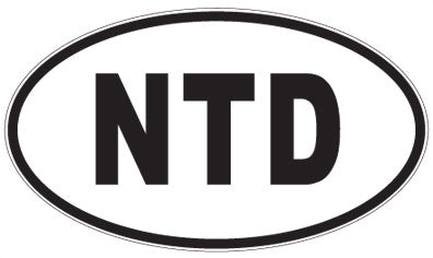 NTD - 3 Letter Initials Oval Sticker
