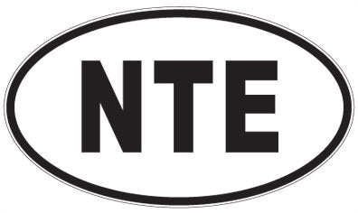 NTE - 3 Letter Initials Oval Sticker