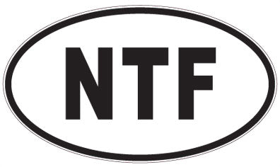 NTF - 3 Letter Initials Oval Sticker