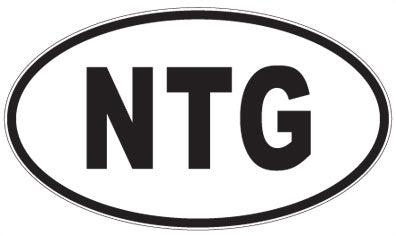 NTG - 3 Letter Initials Oval Sticker